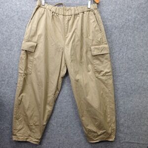 Muji Pants Mens MEDIUM Beige Drawstring Easy Trousers Baggy Cargo Utility 31x27